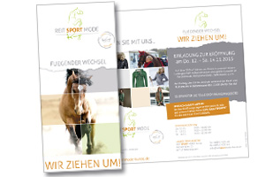 Reitsport Mode Kunze Neueröffnung Flyer