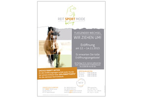 Reitsport Mode Kunze Neueröffnung Plakat