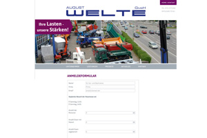 Welte Hausmesse Homepage Anmeldung