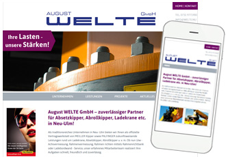 Homepage responsive Design August Welte