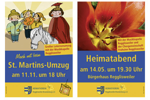 Plakate Heimatverein Regglisweiler